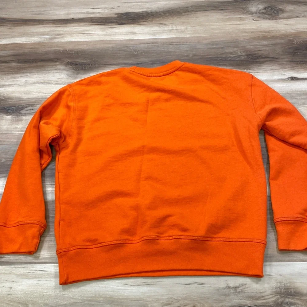 Levis Sweatshirt Mens Small Streetwear Minimalist French Terry Orange Classic